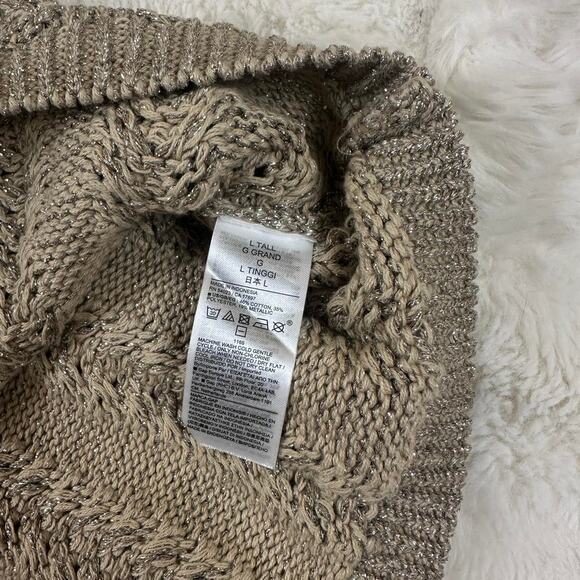 Gap Pointelle Mockneck Sweater in Gold and Brown - Picture 4 of 6